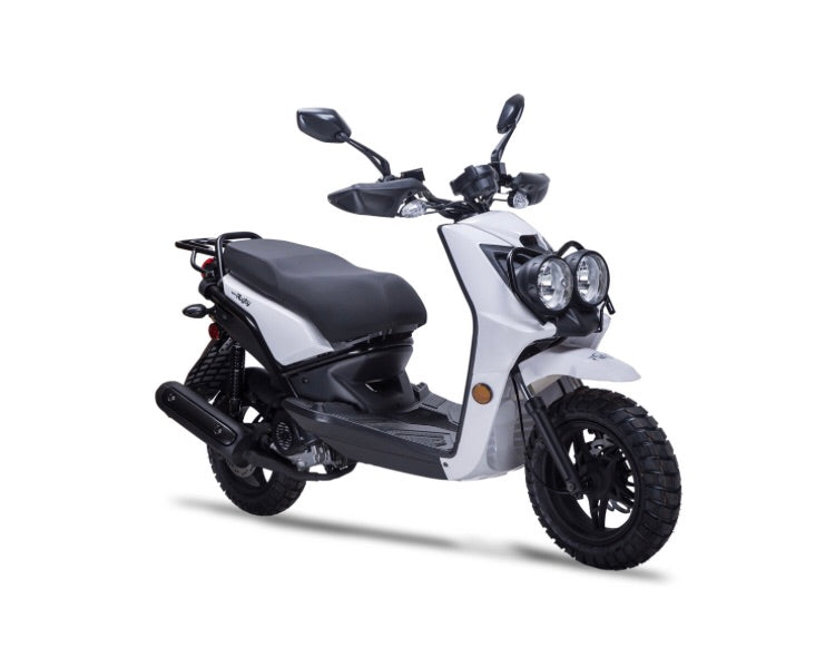 Wolf Rugby 50cc Scooter - White – Moto-Man Powersports